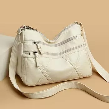 Летние сумки-мессенджеры через плечо для женщин 2024 года, новые кошельки и сумки из мягкой кожи, повседневные небольшие сумки-тоут Bolsos (20cm<Max Length<30cm)