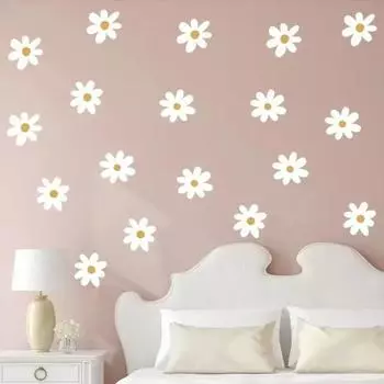 Летние свежие ромашки самоклеящиеся наклейки на стену Ins Wind Childlike детская комната фон украшение стены наклейка настенный декор