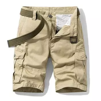 Летние свободные большие мужские рабочие шорты Капри 30 армия зеленый
