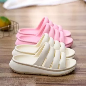 Летние тапочки для девочек из материала ЭВА, повседневные, с плоской подошвой, удобные, износостойкие, противоскользящие и домашние тапочки 36-37 чёрный