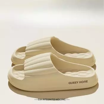 Летние тапочки для дома, мебель для дома, EVA, парная ванная комната, нескользящие, удобные тапочки для мужчин и женщин, обувь для отдыха на открытом воздухе 44-45 чёрный