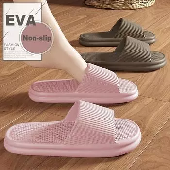 Летние тапочки для женщин и мужчин, мягкие, легкие, для дома, тапочки Cloud, мужские сандалии на плоской подошве, пляжная обувь для мужчин, шлепанцы 36-37 розовый