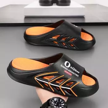 Летние тапочки и сандалии из мягкой нескользящей ткани EVA с толстой подошвой, удобные для пляжа, легкие, для дома, для мужчин и женщин, повседневные, большого размера 36