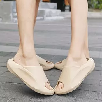 Летние тапочки-пары, дизайнерские тапочки на платформе, уличные, скользящие, с толстой подошвой, пляжные сандалии, нескользящие, мужские и женские, сандалии Cloud 35-36 белый