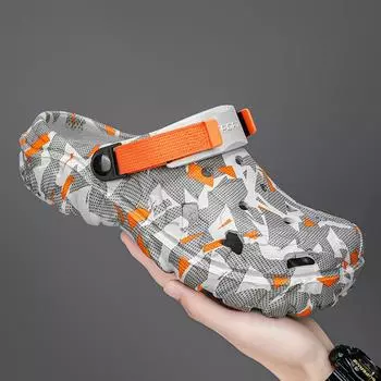 Летние тапочки-сабо Мужские тапочки-сабо Мягкая подошва Дышащие пляжные тапочки Мужские домашние тапочки Уличные нескользящие тапочки 40 синий