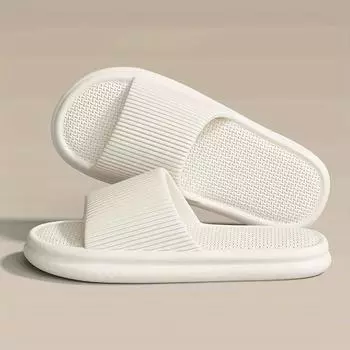 Летние тапочки, шлепанцы, мужская домашняя женская обувь, тапочки из ЭВА с мягкой подошвой, для душа, дома, шлепанцы, пара, нескользящие повседневные сандалии 36-37 белый