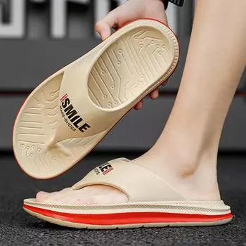 Летние тапочки TUINANLE Cloud, шлепанцы на толстой подошве, мягкие пляжные мужские тапочки, женские сандалии, шлепанцы из ЭВА 36-37 бежевый