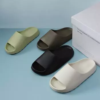 Летние тапочки TUINANLE для мужчин и женщин, домашние сандалии Eva с высокой мягкой подошвой, открытые носки, модные шлепанцы, легкая пляжная обувь, домашние тапочки, размер 36-49 36-37 зелёный