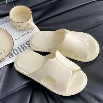 Летние тапочки унисекс 2024. Мягкая подошва. Удобные, противоскользящие, износостойкие, модные и простые домашние тапочки. 36-37 коричневый