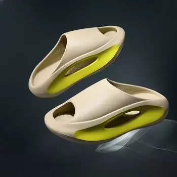 Летние тапочки унисекс для мужчин и женщин — мягкие, удобные, повседневные, противоскользящие, износостойкие, на толстой подошве, домашние тапочки, устойчивые к запаху. 36-37 хаки