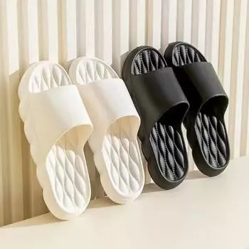 Летние тапочки женские легкие домашние нескользящие тапочки для ванной мужские удобные мягкие уличные пляжные тапочки для пар из ЭВА однотонные 38-39