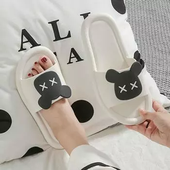 Летние тапочки, женские милые шлепанцы с открытым носком на низкой платформе, женские домашние домашние шлепанцы на плоской подошве, пляжные женские пары 35-36 оранжевый