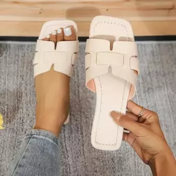 Летние тапочки женские плоские роскошные пляжные шлепанцы женские сандалии трендовый бренд дизайн шлепанцы женская обувь 36 чёрный