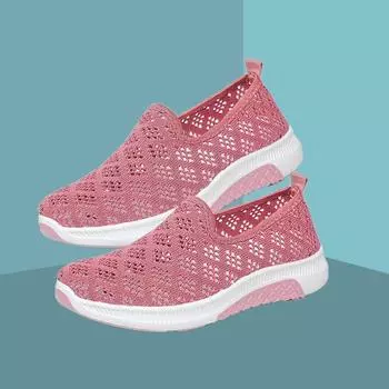 Летние тканевые туфли Old Beijing, женские дышащие повседневные кроссовки с сеткой, нескользящие теннисные туфли на мягкой подошве, обувь на плоской подошве, нескользящая обувь для мам 36