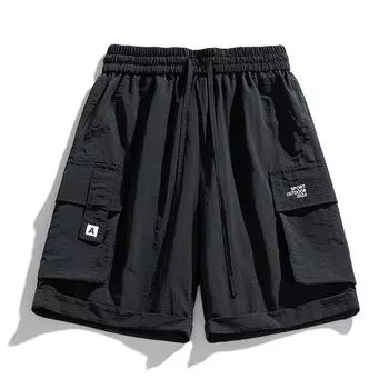 Летние тонкие брюки длиной пять четвертей, свободные, дышащие, повседневные, универсальные мужские спортивные шорты XXXXXL