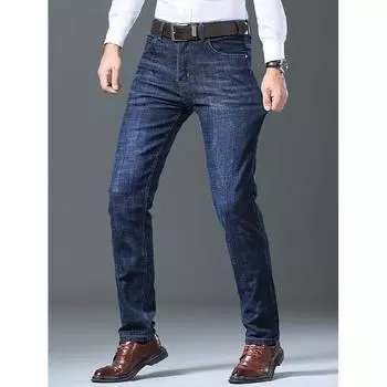 Летние тонкие джинсы мужские прямые свободные деловые повседневные брюки 28