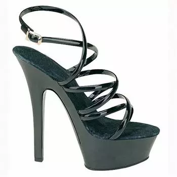 Летние тонкие каблуки с пряжкой из кожи с круглым носком, прозрачные французские туфли на очень высоком каблуке 15 см, модные женские босоножки 34 чёрный