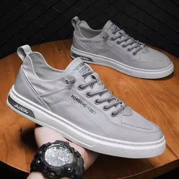 Летние тонкие мужские туфли, дышащие белые туфли, парусиновые туфли-педали, спортивная и рабочая обувь для отдыха 44 бежевый