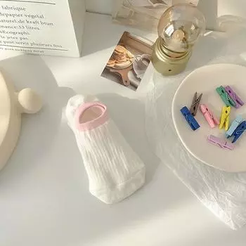 Летние тонкие женские носки-лодочки конфетного цвета, милые носки для девочек, подходящие по цвету as the picture