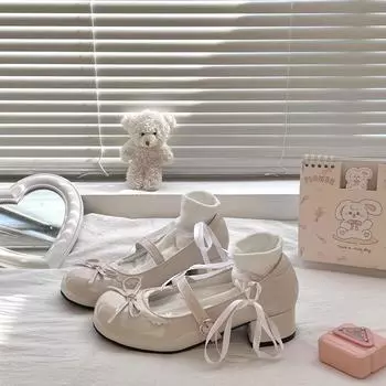 Летние туфли цвета мороженого, женские туфли Мэри Джейн на толстом каблуке, модные и удобные одинарные туфли 35 чёрный