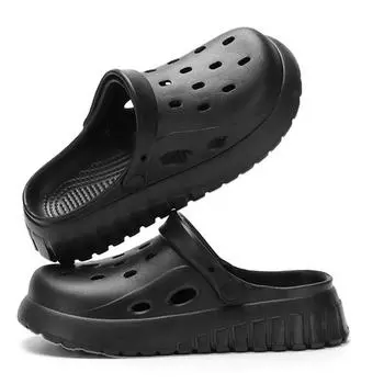 Летние туфли Lucyever для женщин на открытом воздухе 2024 года, однотонные закрытые пляжные тапочки с закрытым носком, женские нескользящие шлепанцы Eva Cloud Slides, женские 36-37 белый