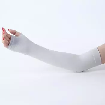 Летние удобные уличные дышащие солнцезащитные перчатки из ледяного шелка с манжетами One Size серый