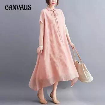 Летние удобные женские платья больших размеров, свободные платья с завязками на лацканах и затенением живота XL чёрный