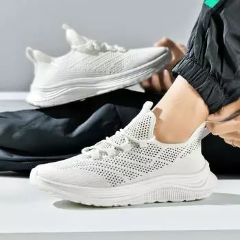 Летние ультра дышащие мужские кроссовки, мягкие удобные уличные беговые легкие кроссовки для отдыха, мужские дорожные прогулочные туфли 39