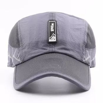 Летние ультратонкие быстросохнущие кепки для мужчин и женщин, бейсболки, дышащие солнцезащитные козырьки для занятий спортом на открытом воздухе, кепки с большими полями. Adjustable красный