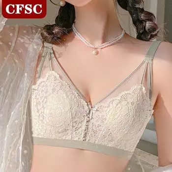 Летние ультратонкие модели нижнего белья для сбора груди, непровисающий летний бюстгальтер с неметаллическими кольцами 34/75B