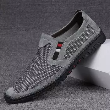 Летние уличные кроссовки из дышащей сетки, обувь для скейтбординга на шнуровке, мужская легкая обувь, вулканизированная обувь, горячая распродажа, мужская обувь на плоской подошве для отдыха на природе 38 синий