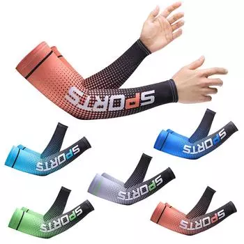 Летние уличные велосипедные модные постепенные рукава из ледяного шелка, солнцезащитные рукава, солнцезащитные чехлы для фермы One Size синий