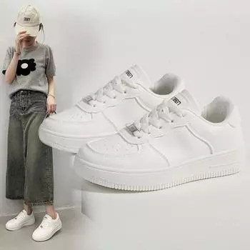 Летние универсальные трендовые белые туфли на платформе, женская летняя обувь для спорта и отдыха от знаменитостей из Интернета 35 бежевый