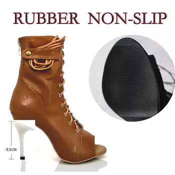 Летние вечерние женские пикантные туфли на высоком каблуке-шпильке, женская обувь на каблуке для латинских танцев, женские ботинки с полыми отверстиями, офисные бальные ботинки для латиноамериканских танцев 35