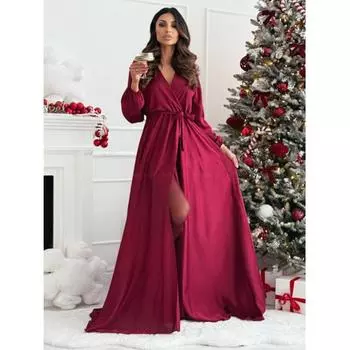 Летние винтажные вечерние длинные платья с пышными рукавами, элегантные женские платья с V-образным вырезом и разрезом, сексуальное женское платье макси, повседневное облегающее клубное платье со шнуровкой и высокой талией 26153 S чёрный