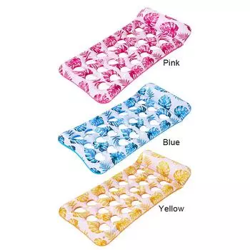 Летние воздушные матрасы Надувная водная спальная кровать Плавающий шезлонг Надувной матрас с подголовником Игрушки для отдыха на открытом воздухе Надувная воздушная кровать розовый