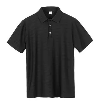 Летние высококачественные быстросохнущие мужские рубашки поло из ледяного шелка с воротником-стойкой S