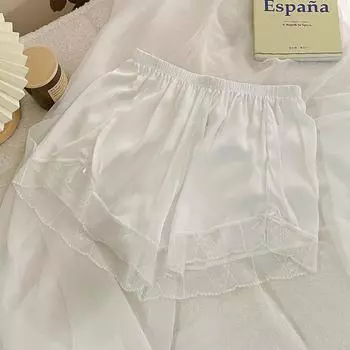 Летние защитные брюки, женские антибликовые и дышащие кружевные леггинсы, шорты, которые можно носить снаружи one size белый