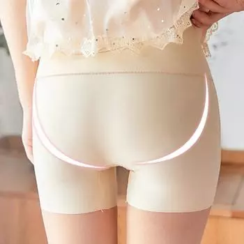 Летние женские антибликовые леггинсы из ледяного шелка с высокой талией на животе, большие размеры, бесшовные леггинсы с тремя точками M чёрный