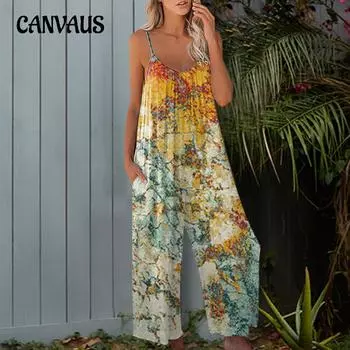 Летние женские брюки больших размеров, жилет, комбинезон, широкие брюки с принтом тай-дай S чёрный