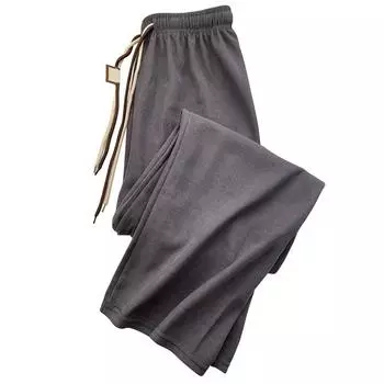 Летние женские брюки свободного кроя с высокой талией, мягкие спортивные брюки, повседневные трендовые прямые брюки, широкие брюки