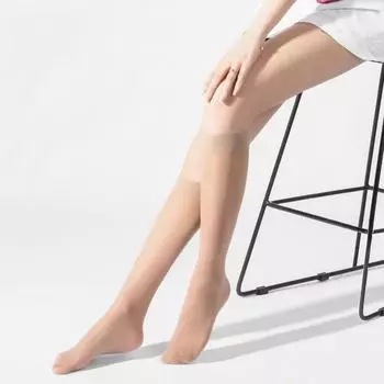 Летние женские чулки средней длины Red Pepper — тонкие, бархатные, дышащие, сексуальные носки JK длиной до икр. mid-tube 30D чёрный