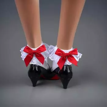 Летние женские чулки Высокая эластичность Nolita Стереоскопическое кружево 120 Ден Узел Доу Белые бархатные шелковые носки Бант Гудетама Рюши Носки One Size