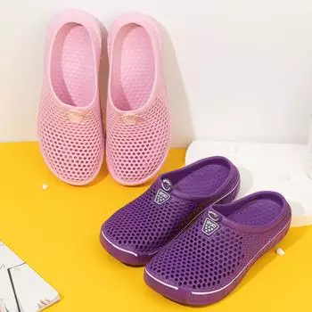 Летние женские домашние тапочки, Нескользящие шлепанцы из ЭВА, модные тапочки на мягкой подошве, тапочки для ванной комнаты 36 розовый
