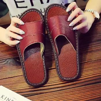 Летние женские домашние тапочки с мягкой подошвой и бесшумной подошвой 35 розы красного