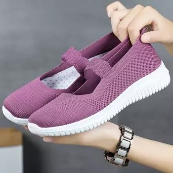 Летние женские дышащие легкие сетчатые кроссовки Flyknit 35 чёрный