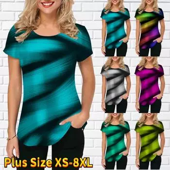 Летние женские футболки с принтом алфавита, свободные женские футболки с короткими рукавами и круглым вырезом, верхняя одежда XS-8XL 5XL