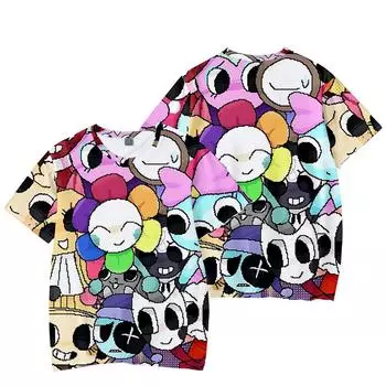 Летние женские и мужские футболки с коротким рукавом Dandy s World, одежда для фитнеса, новые мужские футболки, футболки для косплея XS