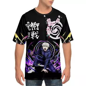 Летние женские и мужские футболки с коротким рукавом джиу-джитсу кайсен одежда для фитнеса новая мужская футболка косплей футболка XS