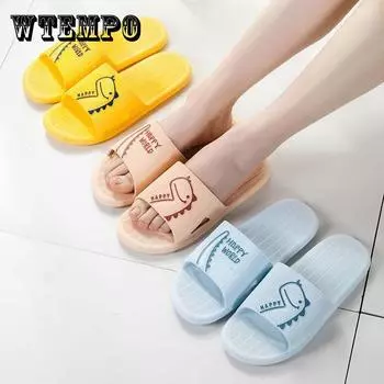 Летние женские и мужские тапочки с рисунком динозавра, шлепанцы на толстой подошве, женская пара, обувь для девочек и мальчиков, обувь для ванной, Zapatillas Mujer 40-41 розовый